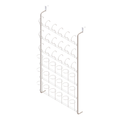Door Back Barber Shop 6Layers Wig Display Stand Wall Mount Metal