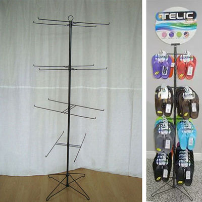 Slipper Flip Flops Metal Floor Stand Rade Display Spinner کفش سفارشی ساخته شده